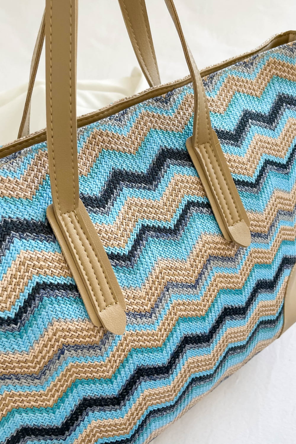 PREORDER- Chevron Straw Tote Bag