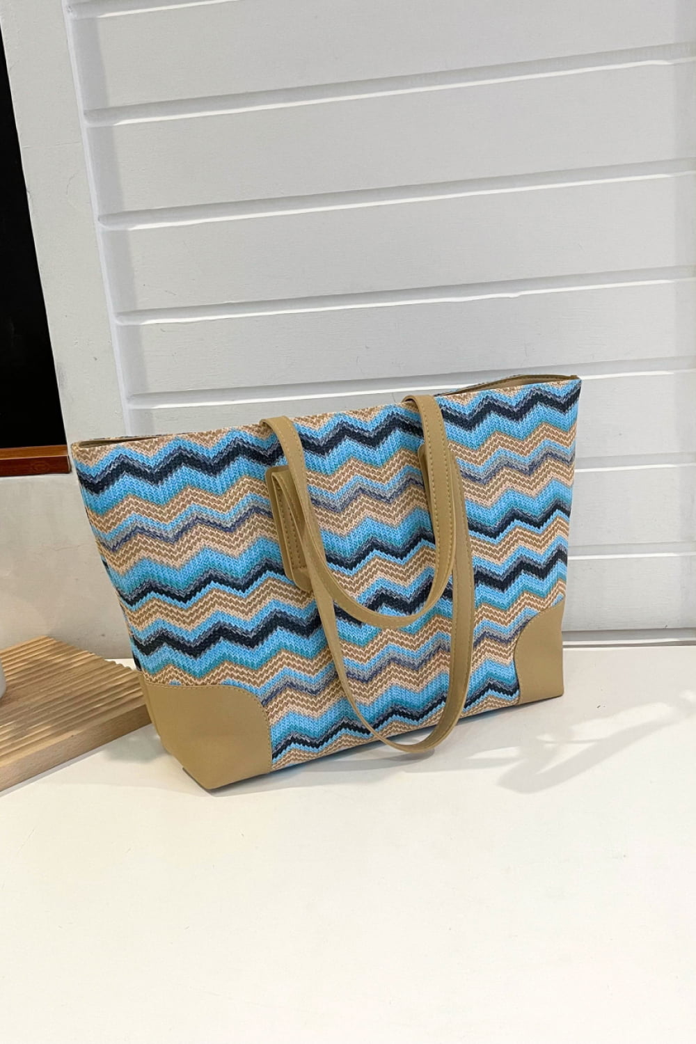 PREORDER- Chevron Straw Tote Bag