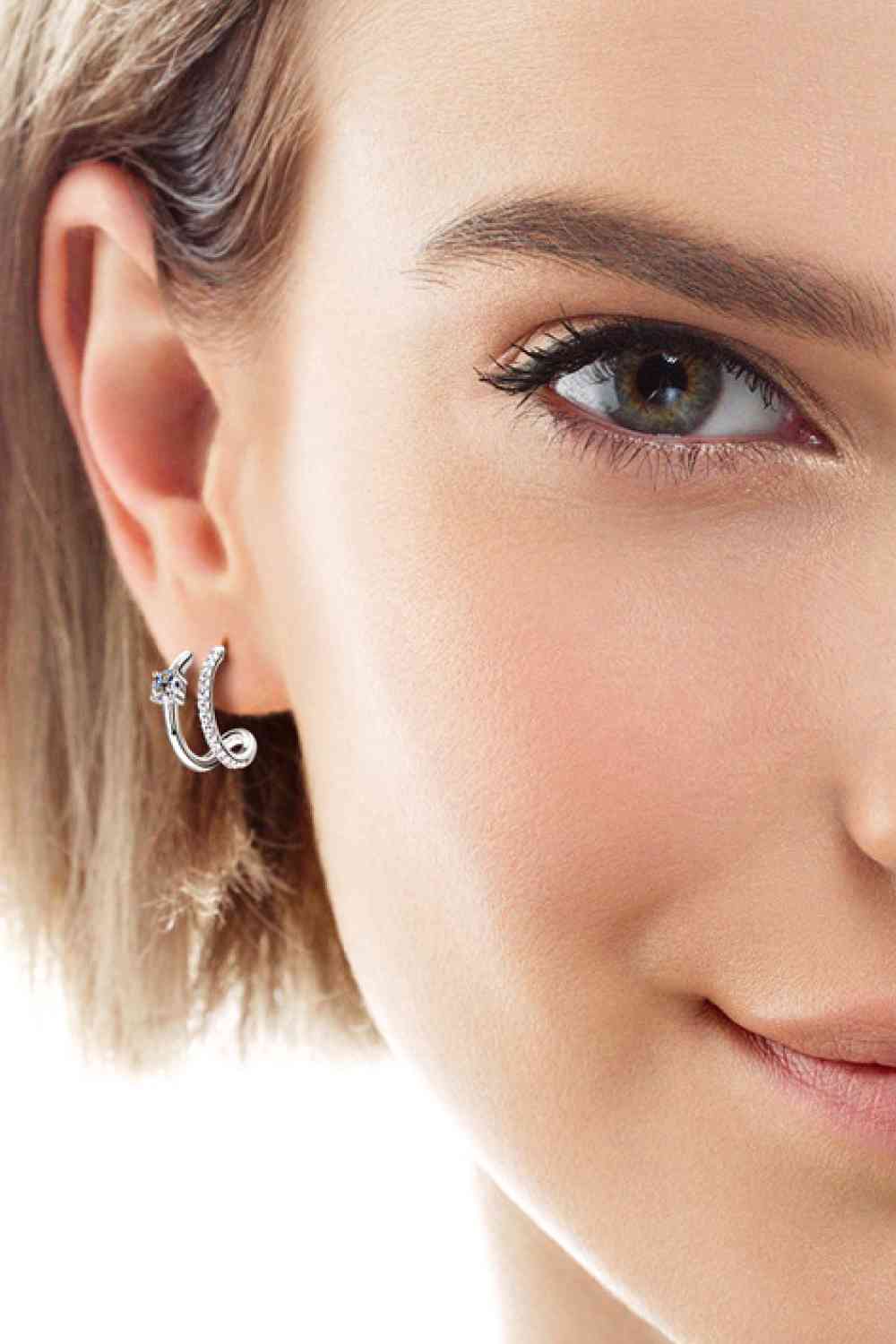PREORDER- Moissanite 925 Sterling Silver C-Hoop Earrings