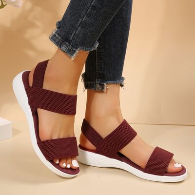 PREORDER- Rubber Open Toe Low Heel Sandals