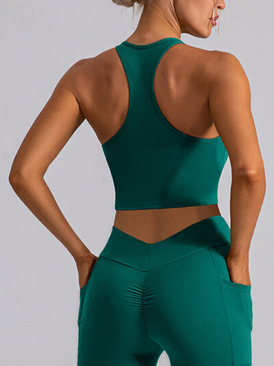 PREORDER- Square Neck Racerback Cropped Tank