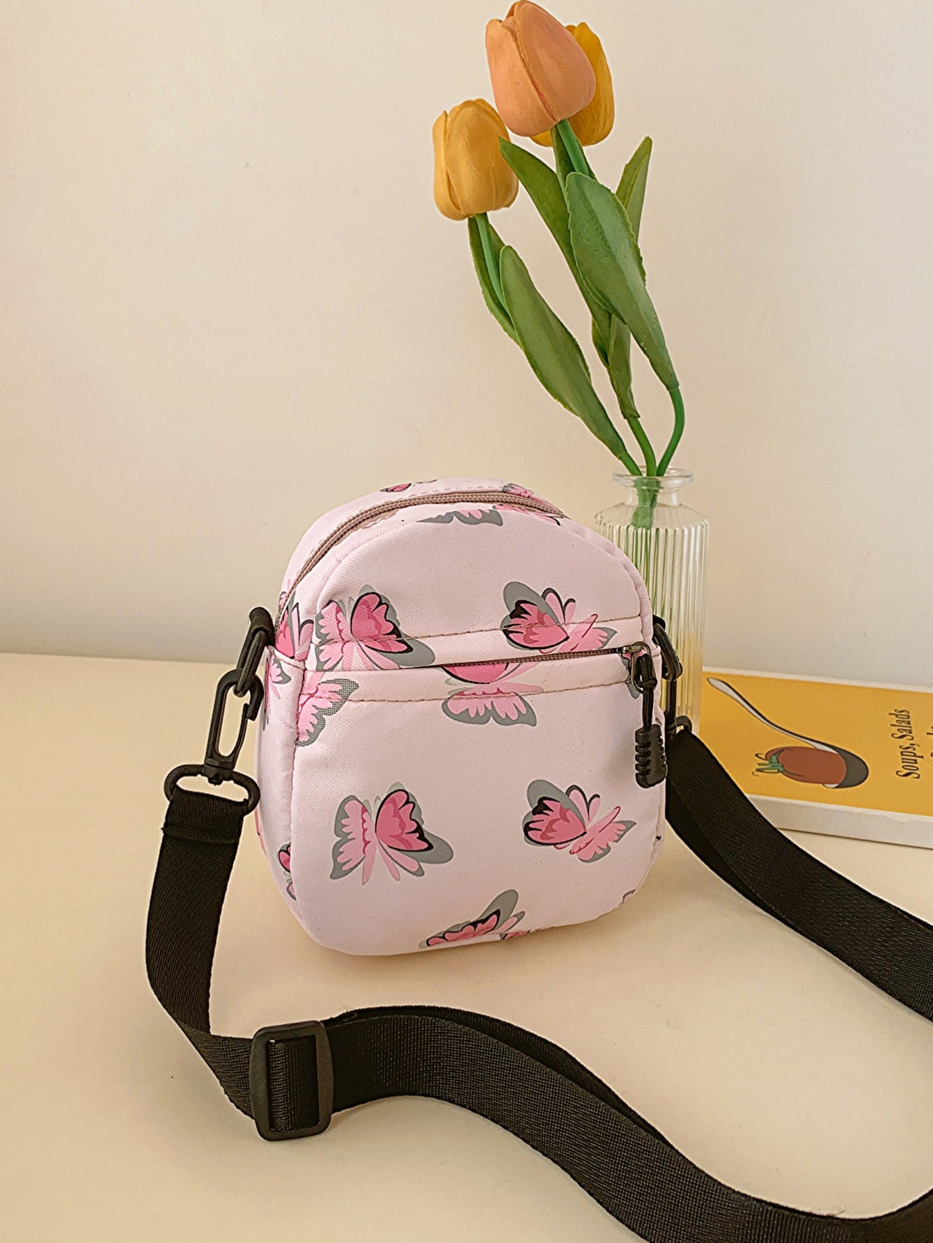 PREORDER- Butterfly Print Polyester Shoulder Bag