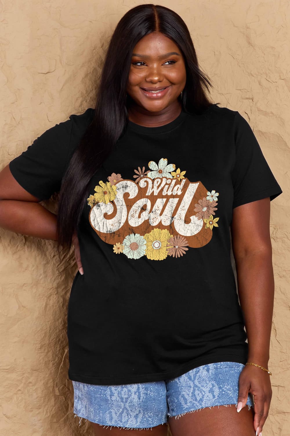 PREORDER- Simply Love Full Size WILD SOUL Graphic Cotton T-Shirt