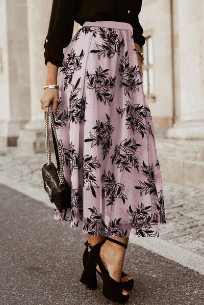 PREORDER- Embroidered High Waist Maxi Skirt