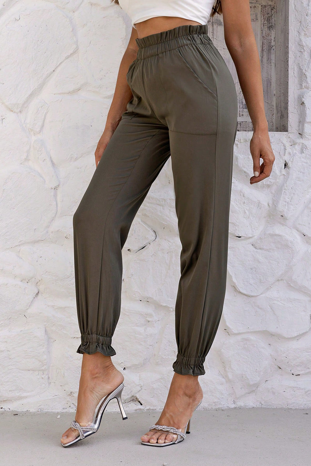 PREORDER- Paperbag Waist Pants with Pockets