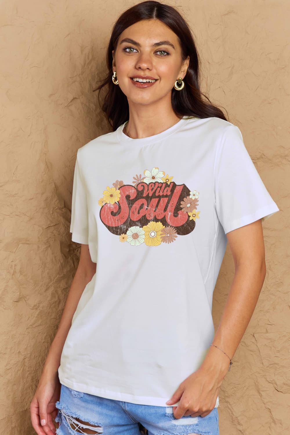 PREORDER- Simply Love Full Size WILD SOUL Graphic Cotton T-Shirt