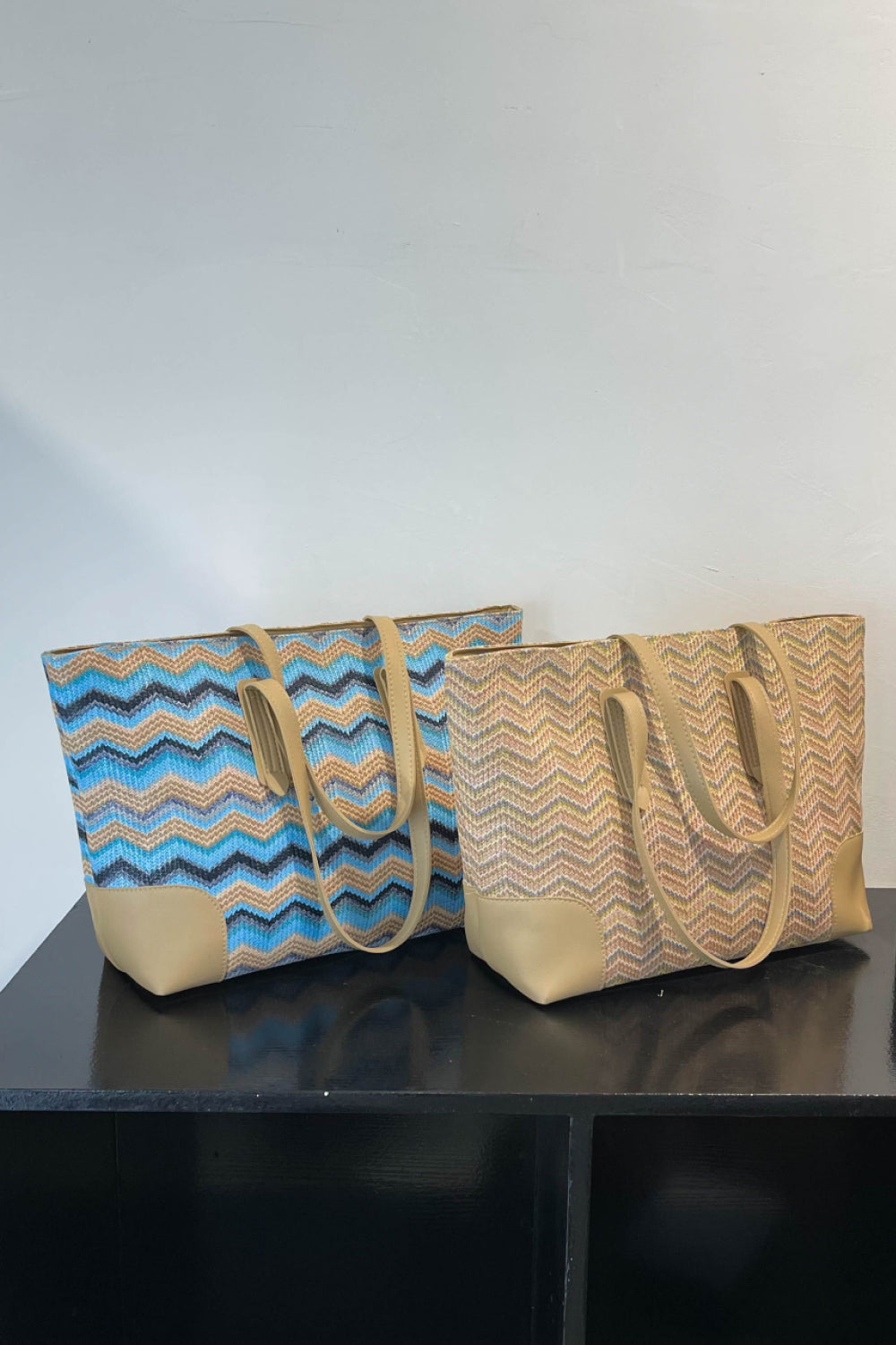 PREORDER- Chevron Straw Tote Bag