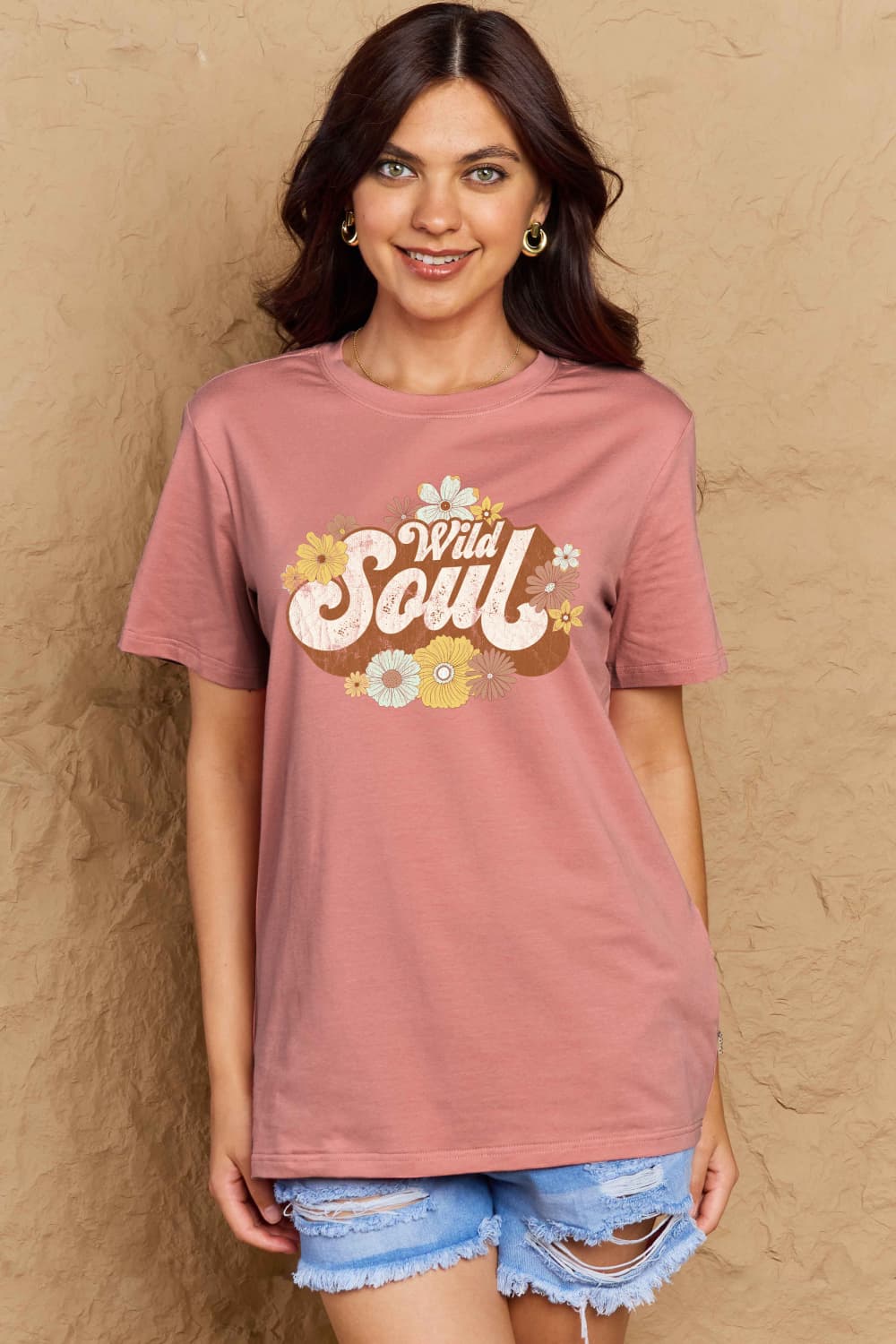 PREORDER- Simply Love Full Size WILD SOUL Graphic Cotton T-Shirt