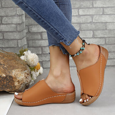 PREORDER- PU Leather Open Toe Sandals