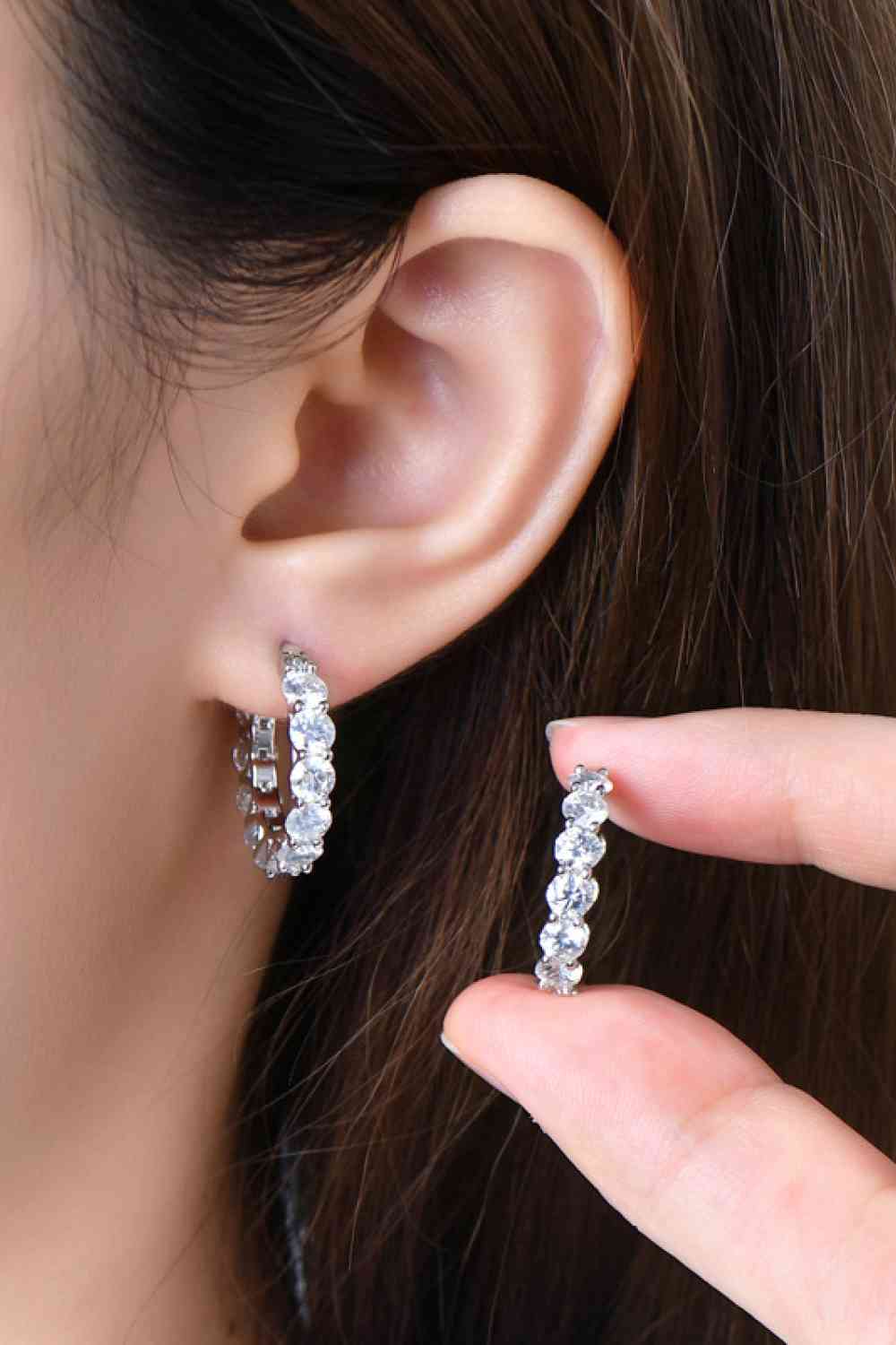 PREORDER- 7.2 Carat Moissanite 925 Sterling Silver Earrings