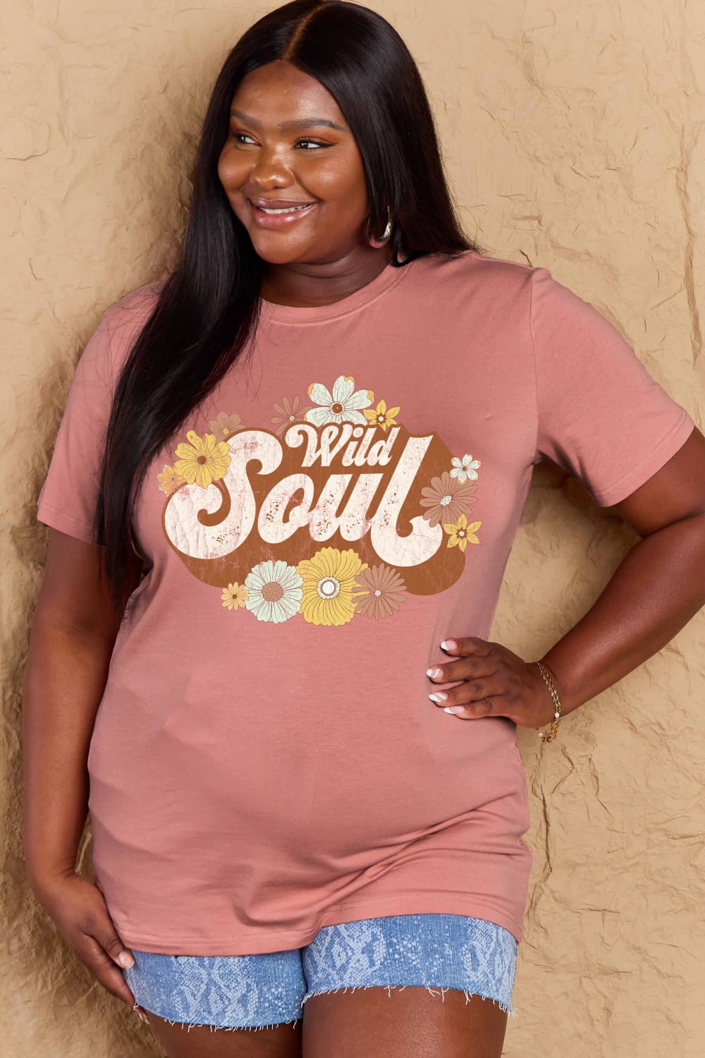 PREORDER- Simply Love Full Size WILD SOUL Graphic Cotton T-Shirt