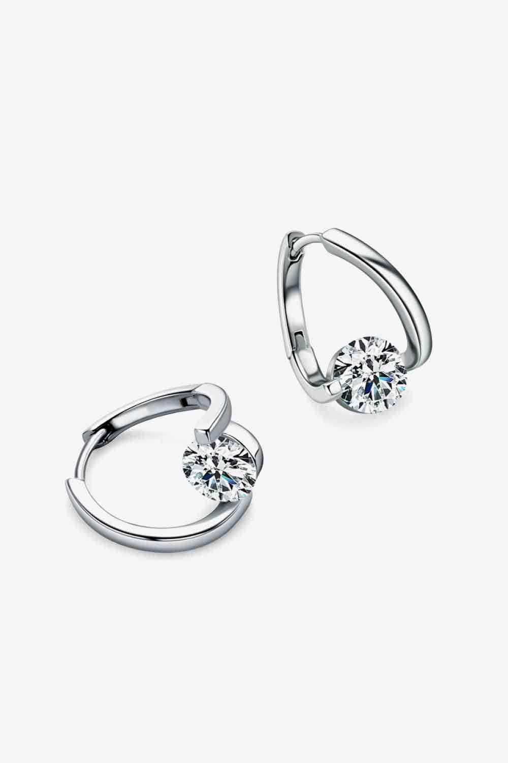 PREORDER- 2 Carat Moissanite 925 Sterling Silver Heart Earrings