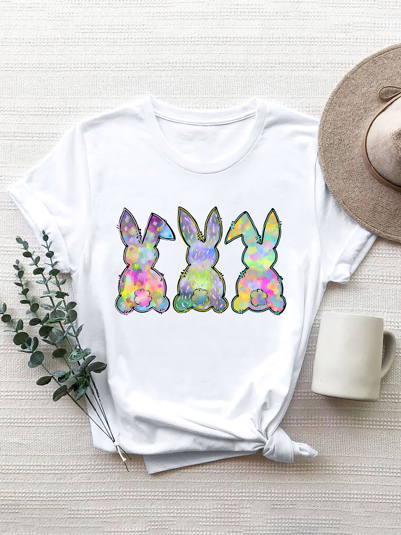 PREORDER- Rabbit Round Neck Short Sleeve T-Shirt