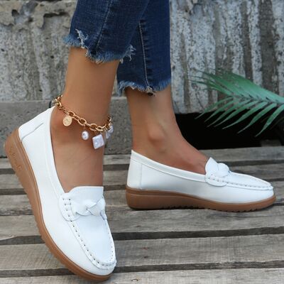 PREORDER- Weave Wedge Heeled Loafers