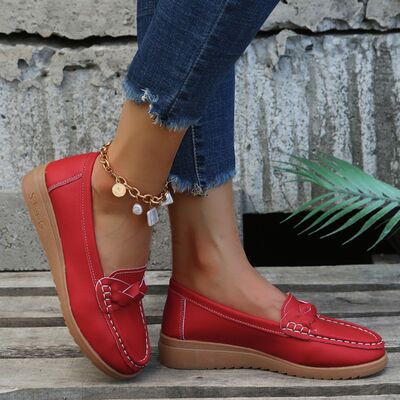 PREORDER- Weave Wedge Heeled Loafers