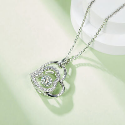 PREORDER- Moissanite 925 Sterling Silver Heart Necklace