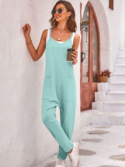 PREORDER- Spaghetti Strap Jumpsuit with Pockets