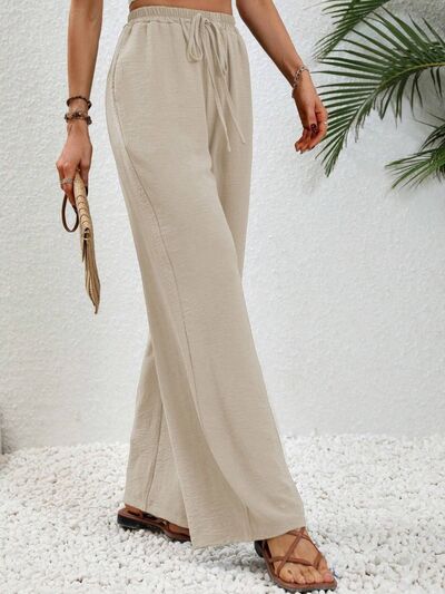 PREORDER- Wide Leg Drawstring Pants