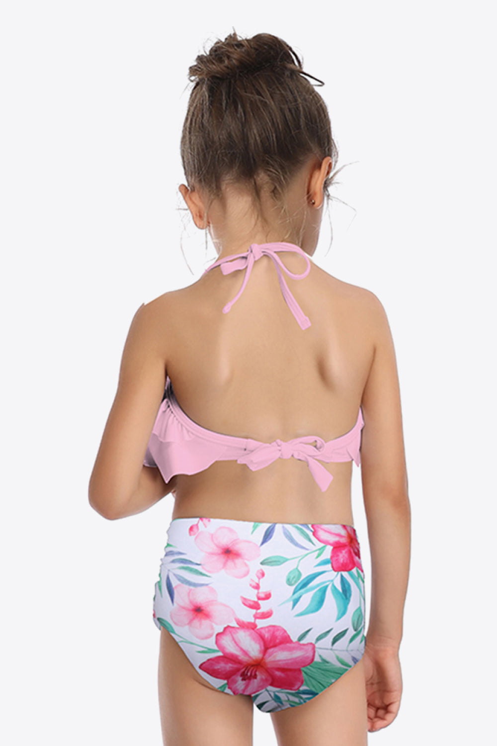 PREORDER- Printed Layered Halter Neck Two-Piece Swim Set