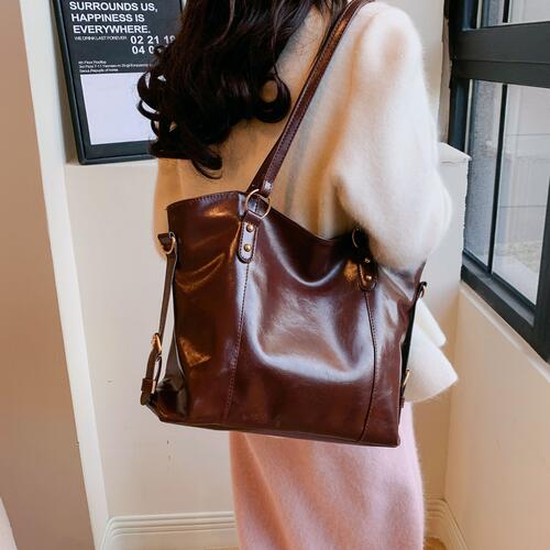 PREORDER- PU Leather Tote Bag