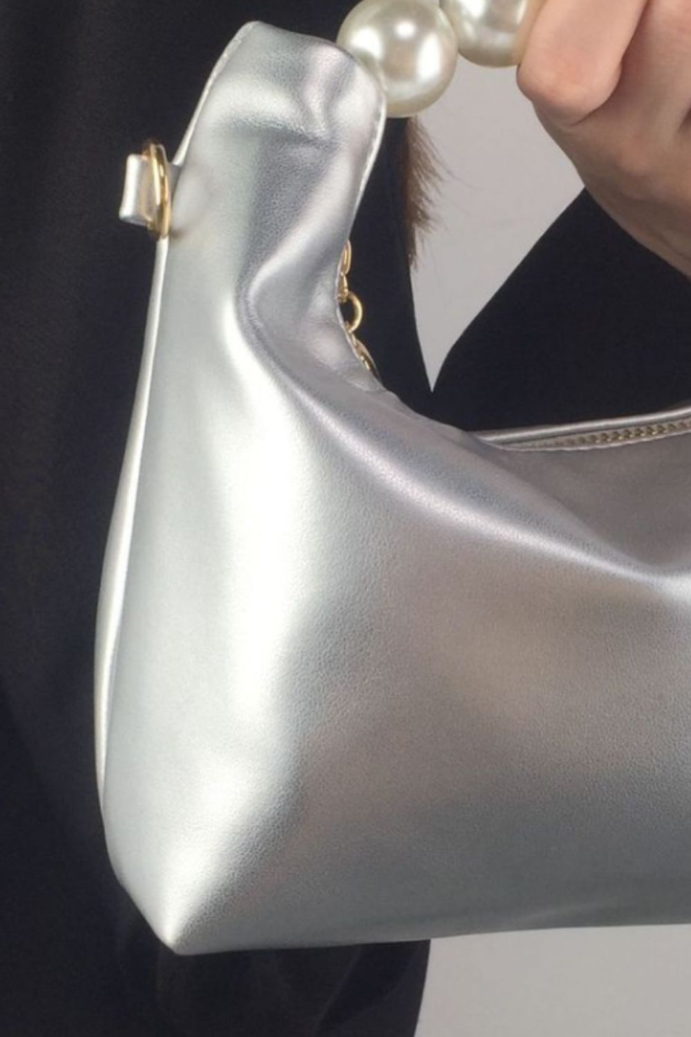 PREORDER- Adored PU Leather Pearl Handbag