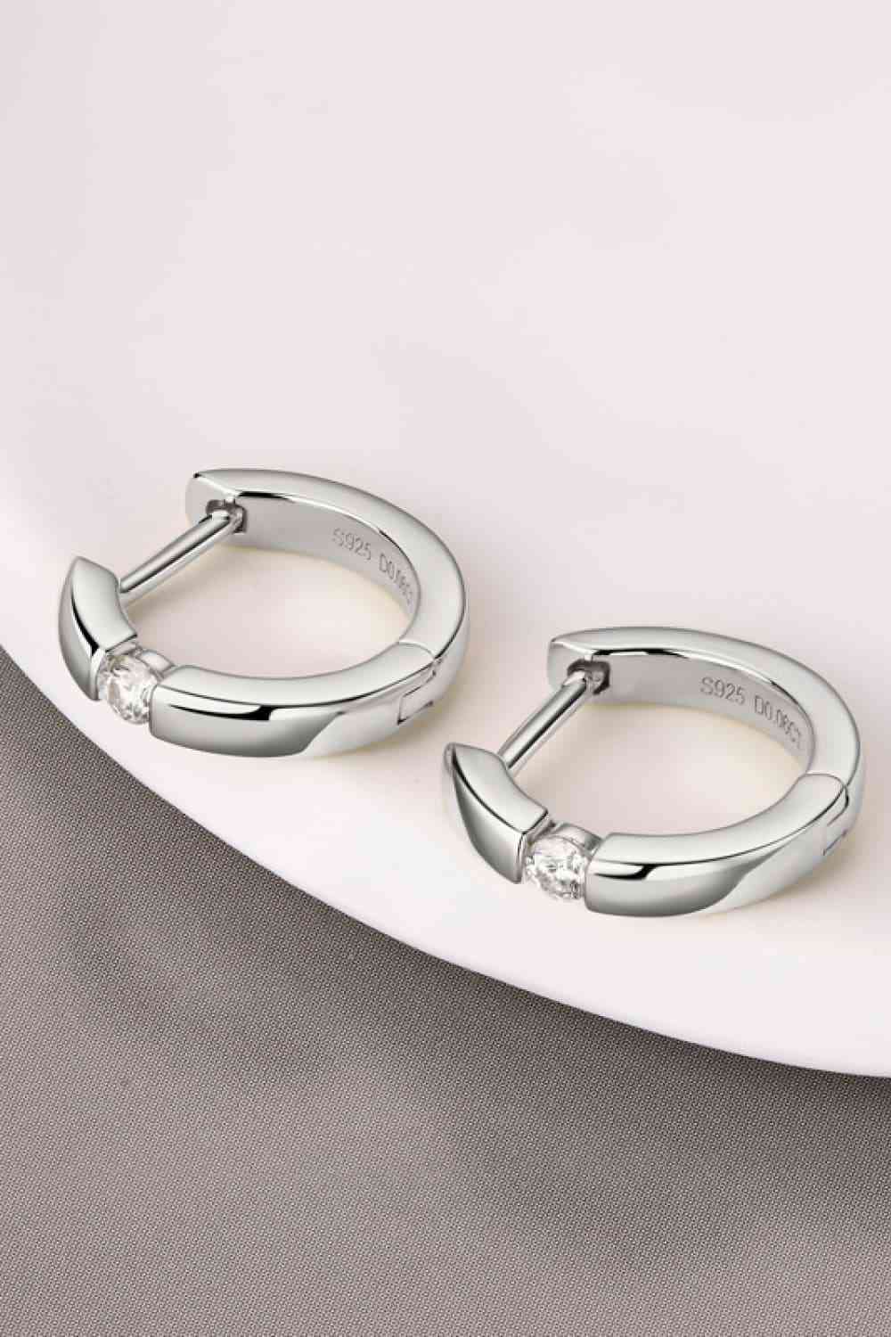 PREORDER- Moissanite 925 Sterling Silver Huggie Earrings