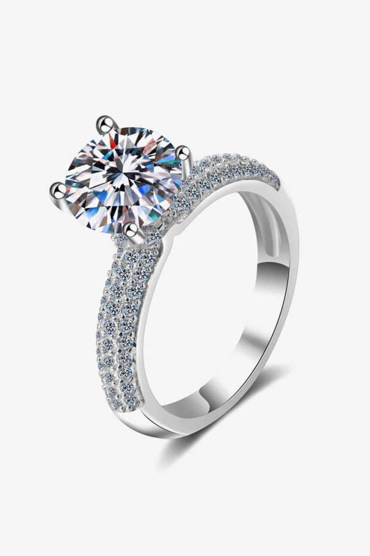 PREORDER- 4-Prong Moissanite 925 Sterling Silver Ring